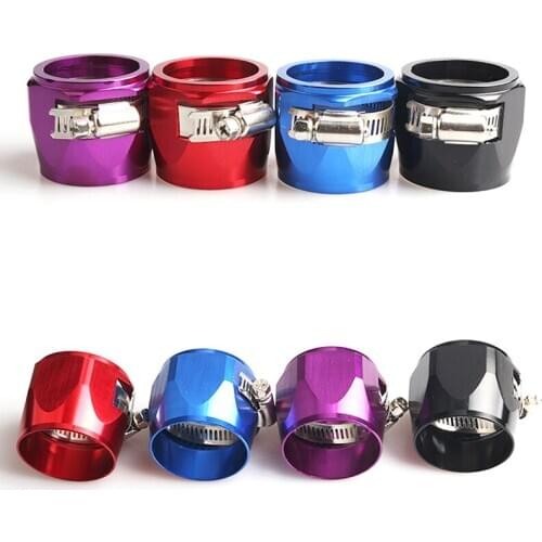 1PC AN4/AN6/AN8/AN10/AN12 Clamp Oil Fuel Hose Clamp Line Finisher Aluminum Car Modification Accessories