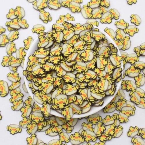 100g/Lot Adorable Chick with Eggshell Clay Slices Soft Pottery Sprinkles for Slime Making Decoration