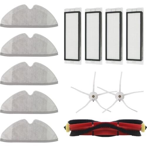 2Pcs Rubber Side Brush Soft Silicone For Roborock S5 S6 T6 E2 E35 Vacuum Cleaner Spare Parts cleaning brush Spazzole laterali