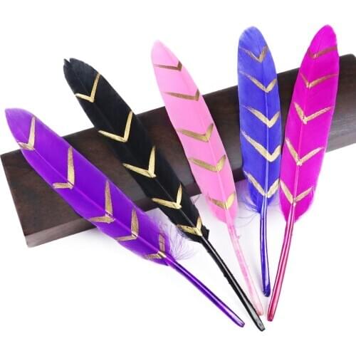 20pcs Gold Duck Goose Feathers High quality Geese feather for crafts Jewelry Headdress hats Decorative Accessories plumes