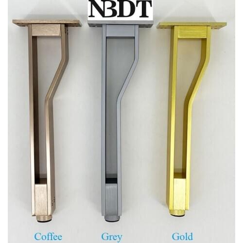 4Pcs 25CM High New Designed Aluminum Alloy Furniture Cabinet Cupboard Closet Leg With Leveling Feet Gold Grey Coffee