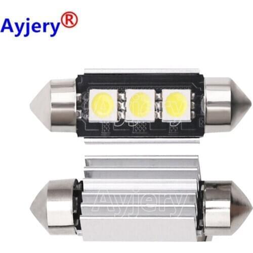 AYJERY Wholesale 400X Festoon LED Bulb 36mm 39mm 41mm C5W Super Bright Car Dome Light Canbus No Error Auto Interior Reading Lamp