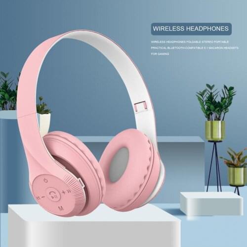 ST95 Wireless Headphones Foldable Stereo Portable Practical Bluetooth-compatible 5.1 Macaron Headsets for Gaming