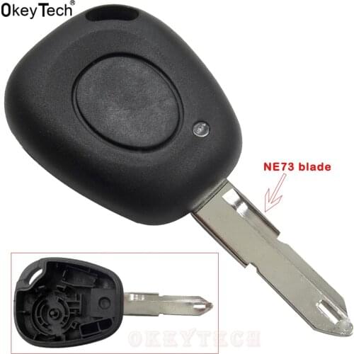 Remote Control Car Key Case Shell For Renault Megane Scenic Laguna Espace Clio 1 Button Uncut NE73 Blade Replacement Car Cover