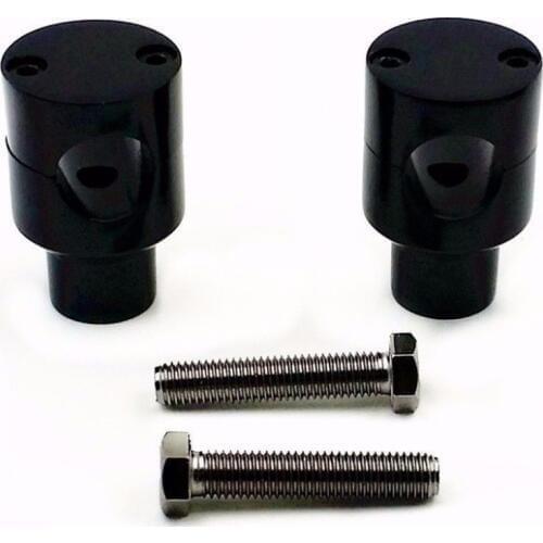 Black Universal Motorcycle Handlebar Riser For 7/8" 22mm Bars Clamp For Honda Suzuki Yamaha Aprilia