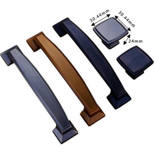 Zinc Alloy Door Handles Wardrobe Drawer Pulls Kitchen Cabinet Knobs Handles for Furniture Handles Hardware Accessories