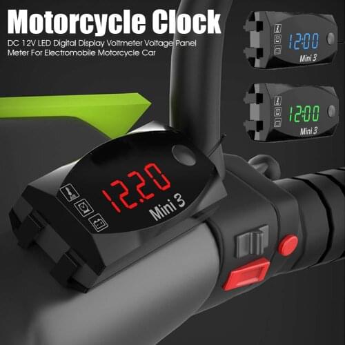 DC 12V LED Digital Display Voltmeter Voltage Panel Meter for Electromobile Motorcycle Car