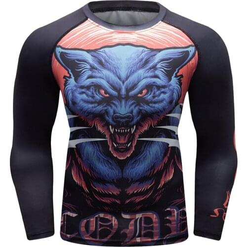 Cody Lundin Factory Digital Print Long Sleeve Rashguard Skulls Design Customized Your Logo High Quality Fabric
