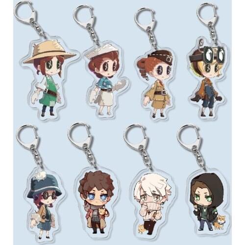 Identity V Man Key Chain Game Acrylic Women Key Ring Chain for Pants men Pendant Cartoon Kids Key Holder Funny Jewelry Brelok