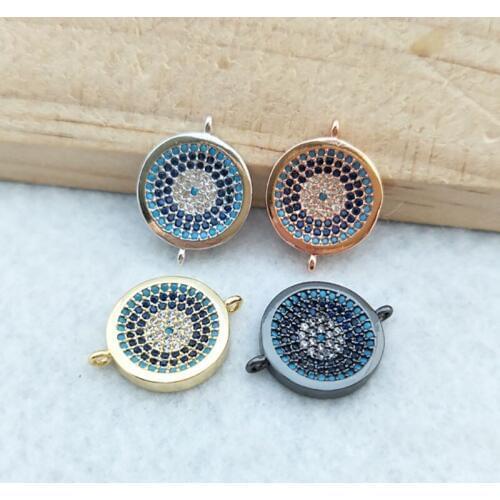 10 Pieces CZ zircon Micro Pave Connector,Double Bails Beads Charm,for DIY Bracelets Jewelry Finding CT368