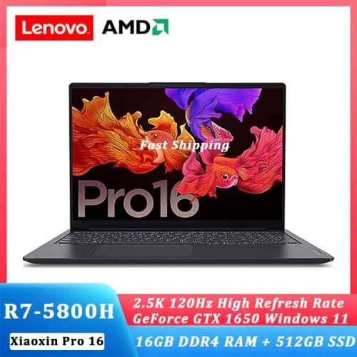 Lenovo laptop pro16 Xiaoxin New 2021 AMD Ryzen7 5800H 16GB RAM 512GB 16inch IPS screen notebook computer Ultraslim laptop