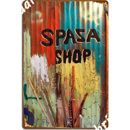 Spaza Shop Sign Metal Plaque Poster Cinema Garage Poster Printing Club Bar Tin Sign Poster