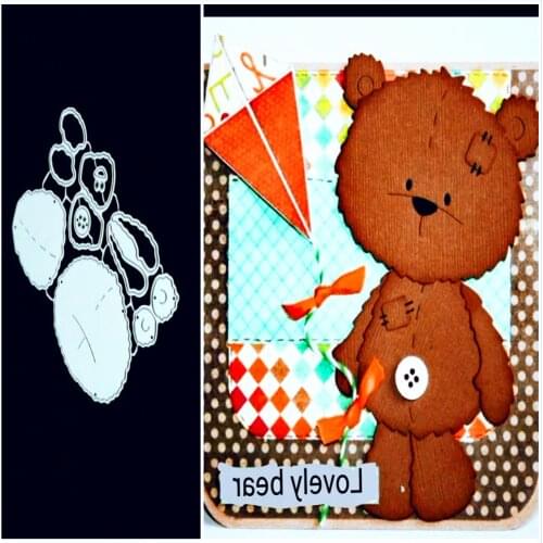 Cartoon Bear Metal Cutting Dies for DIY Scrapbooking Album Paper Cards Decorative Crafts Embossing Die Cuts