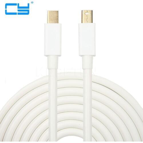 Mini DisplayPort Para MiniDisplayPort Extensao Cabo thunderbolt Mini DP Macho para Macho Cabo Mini DP Conector 6ft/1.8 M 3 M/10f