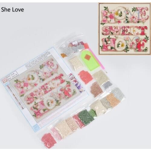Chzimade Sweet Home Diamond Painting Cross Stitch Kit DIY Diamond Embroidery Rhinestone Paste