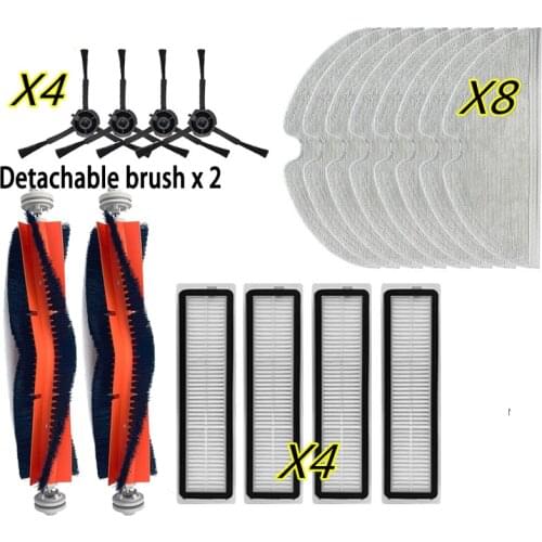 18PCS Set For Dreame Bot L10 Pro Robotic Vacuum Cleaner Parts Kits Main Side Brush Filters Mop Rag