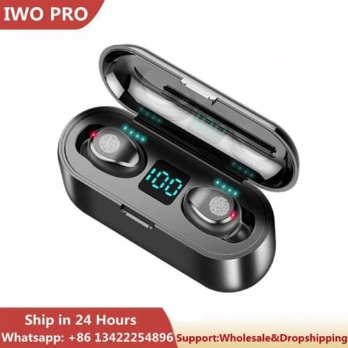 F9 Wireless Headphones Bluetooth 5.0 Earphone TWS HIFI Mini In-ear Sports Running Headset Support iOS/Android Phones HD Call