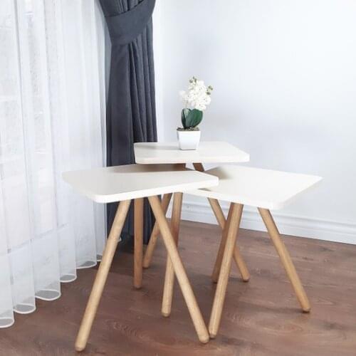 New Modern İntergo Triple Zigon Coffee table Wood Pedestal Square Design coffe table table basse