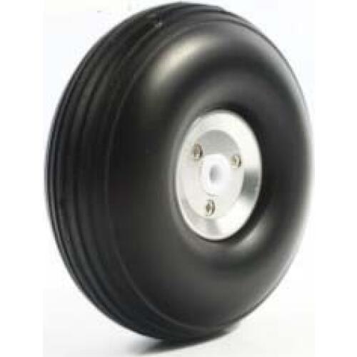 RC Airplane PU wheel with Aluminum Hub 5.0'' (D127 x H46 x 6mm)