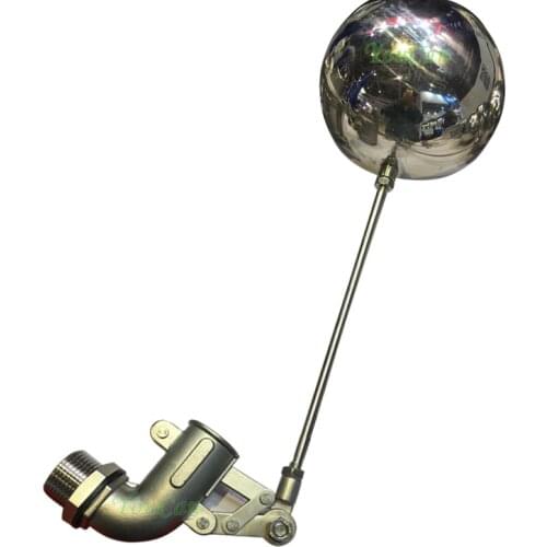 1/2" 3/4" 1" Stainless Steel 304 Adjustable Float ball Valve Water Tank Bend Elbow Floating Ball Valve Flow Cistern/Expansion