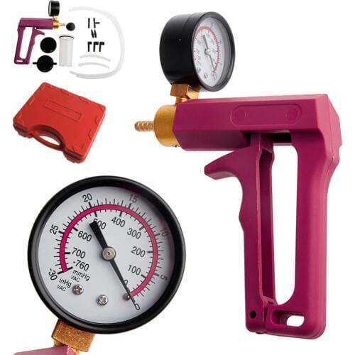 Cars Motorcycles Hand Held Vacuum Tester Pump Brake Bleeder Gauge Tool Kit