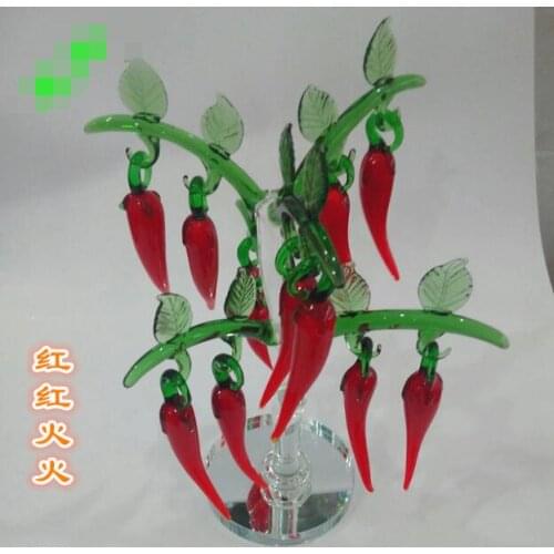 Crystal pepper tree ornaments wedding gift ideas Lucky counter Decoration