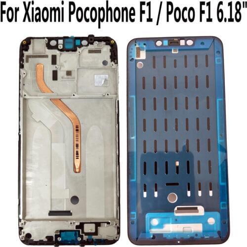 Shyueda Orig New For Xiaomi Pocophone F1 / Poco F1 M1805E10A 6.18" Front Screen Middle Frame Housing Bezel