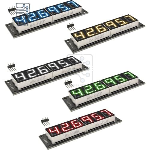 TM1637 6-Digit 0.36inch 7-segment Digital Tube Clock Module Green Red Blue Yellow White LED Display Module For Arduino