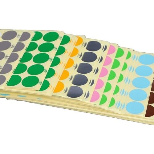 Spot Goods Multi Color Size Customized Accept Label Seal Paste Colorful Dot Sticker Strong Adhesive Easy To Peel GIft Packing