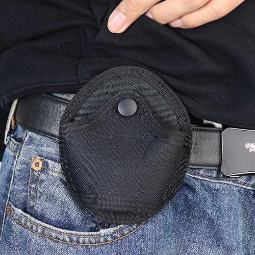 Outdoor tactical game handcuffs bag waist sleeve 1680D thickened fixed opening quick-pull game handcuffs bag