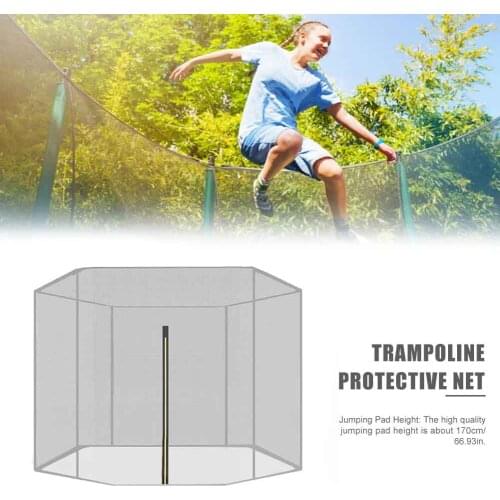 Trampoline Enclosure Safety Net Replacement Safety Enclosure Net Indoor Outdoor Safe Netting For 6 Poles Or 12 Poles Dropship