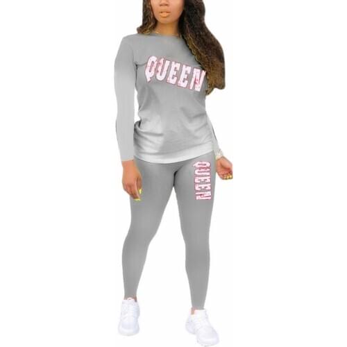 Women Gradient Long Sleeve O Neck Elastic Blouse Pants Sweatsuit Loungewear