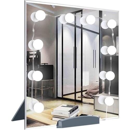 10 Detachable Bulbs LED Makeup Mirror Light Bulb Desktop Mirror Fill Light String Light Dimmable Dressing Table Mirror Lamp