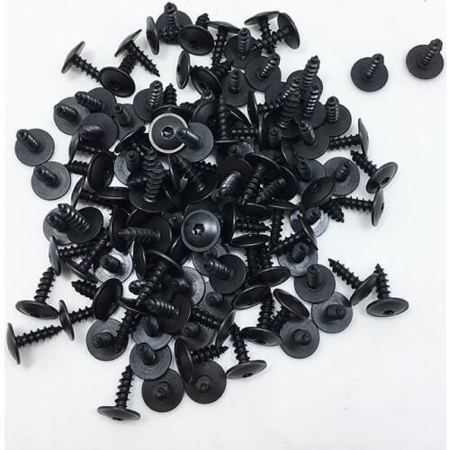 100 Pcs Car Splash Shield Door Clip Screw Nuts 5x16 For Tiguan Amarok Passat Eos CC Phaeton Beetle Jetta Golf Polo N90974701