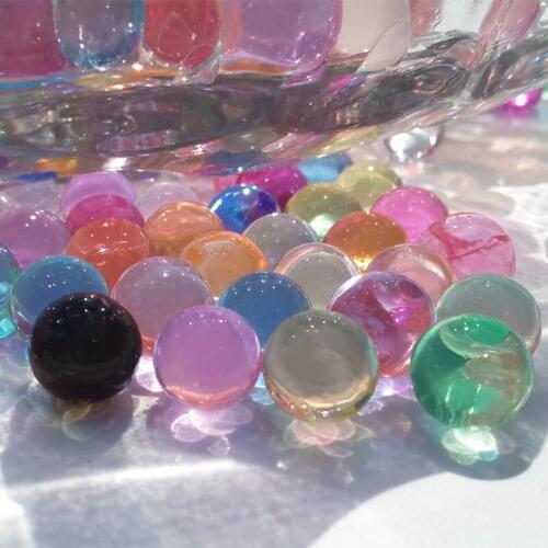 100Pcs Colorful Gel Ball Polymer Hydrogel Crystal Mud Soil Water Beads Mud Growth Magic Jelly Balls Wedding Party Home Decoratio