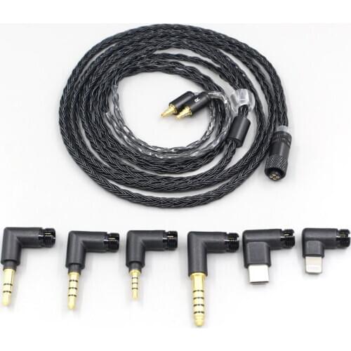 LN006961 16 Core Black OCC Awesome All In 1 Plug Earphone Cable For Sennheiser IE40 Pro IE40pro