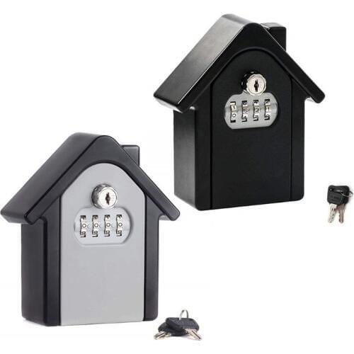 4 Digit Outdoor High Security Wall Mounted Key Safe Box Code Secure Lock Storage