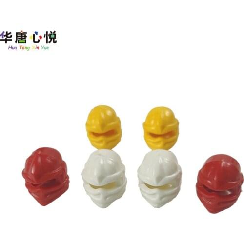 5PCS/Set Ninja Cole Kai Zane Head Helmet Assembles Accessories Figures Parts Building Blocks Toys for Children Kids Gifts