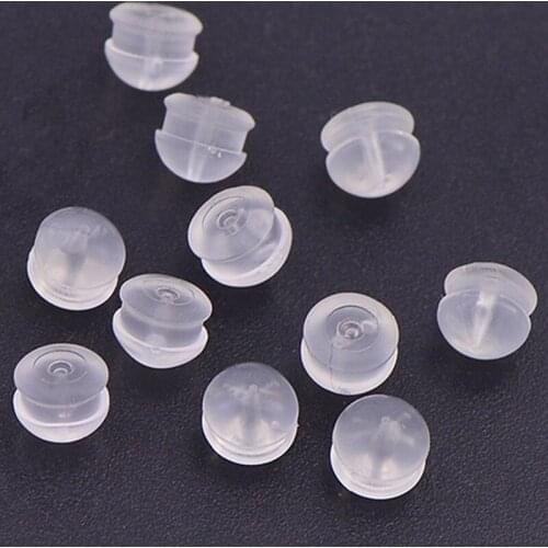 50PCS Soft Silicone Earring Back Clear Silicone Earring Safety Back Earring Stopper DIY Jewelry Making Earring Accessories