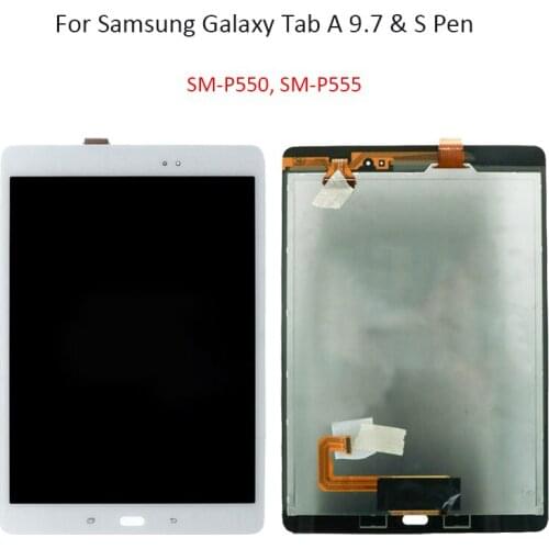 9.7"For Samsung Galaxy Tab A 9.7 & S Pen SM-P550 SM-P555 LCD Display and Touch Screen Digitizer Assembly
