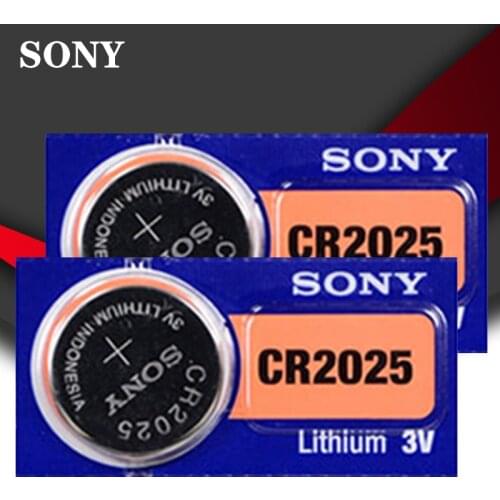 2PCS/LOT SONY Original cr2025 Button Cell Batteries cr2025 3V Lithium Coin Battery For Watch Calculator Weight Scale