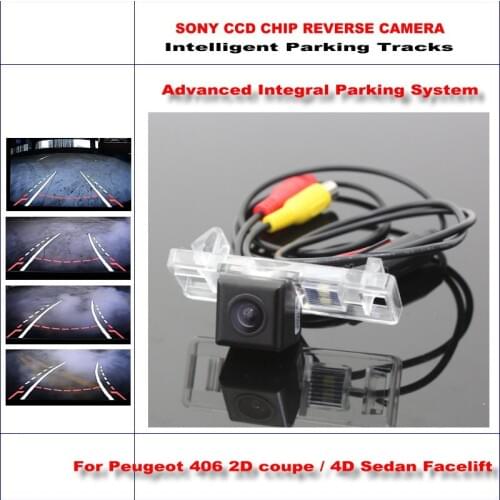 Auto Rear Reverse Camera For Peugeot 406 2D Coupe/4D Sedan Facelift HD Intelligent Parking Tracks CAM