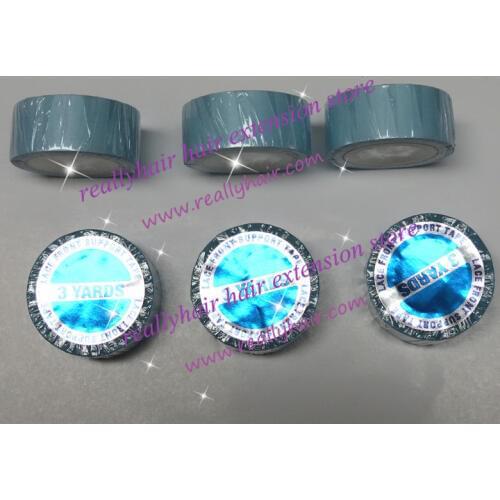 Free shipping 3 yards1.9cm width lace front super tape for toupee and wig pre-tape hair extensions