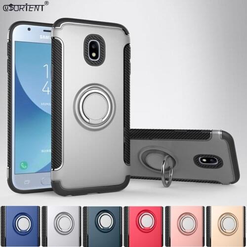 Stand Ring Phone Cover For Samsung Galaxy J7 Pro 2017 Bumper Case SM-J730F/DS SM-J730FM/DS Hybrid Shockproof Fitted Case Funda
