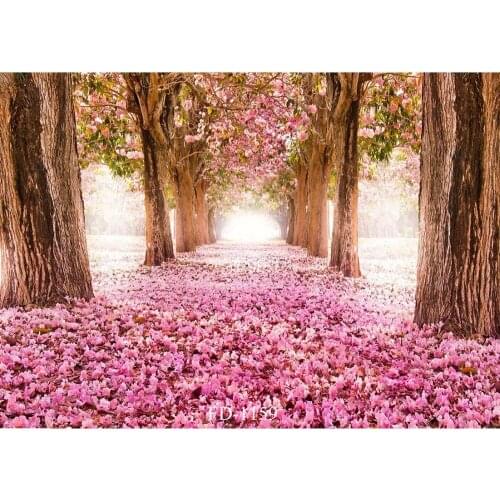 Flower Walkway Trees Photography Backdrop for Photo Shoot Wedding Party Background Photographic Props Children Baby Photo Studio