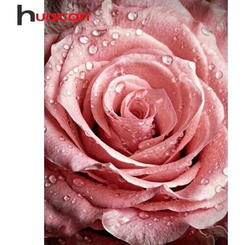 Huacan New 5d DIY Diamond Painting Full Square&Round Flower Rose Diamond Embroidery Decoration Home Art Kit