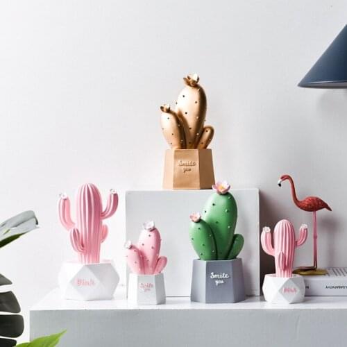 Resin Cactus Ornaments Ins Home Creative Decorations Living Room Tabletop Furnishings Rustic Home Decor Gifts