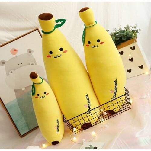 Kawaii Plush Toy Soft Banana Pillow Plush Toy Childrens Doll Birthday Gift Fruit Doll Series