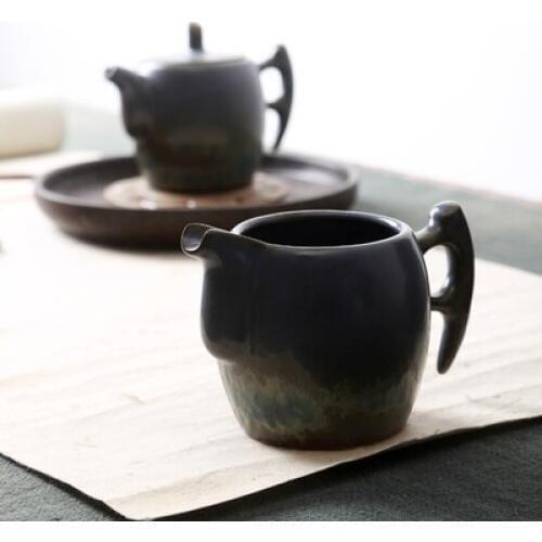 Pottery Tea Sea Home Tea Ceremony Accessories Side Handle Cup Glaze Color Fair Cup Kung Fu Black Tea Da Hong Pao Teaware