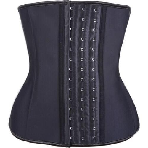 Black Waist Trainer Corsets Shapewear Bustiers Latex Cincher Girdles Slim Belt Body Shaper Fitness Faja Tummy Control Trimmer